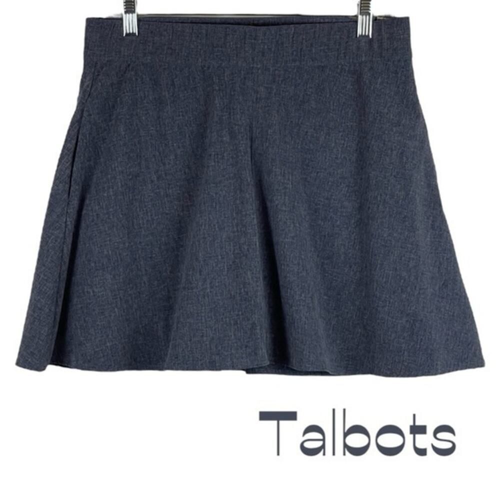 Talbots Blue Gray Athletic GorpCore Skirt NWOT Size M